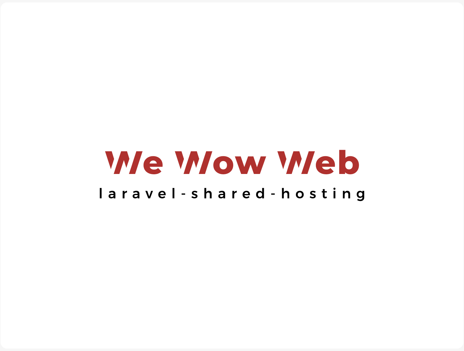 We Wow Web - Laravel Shared Hosting logo